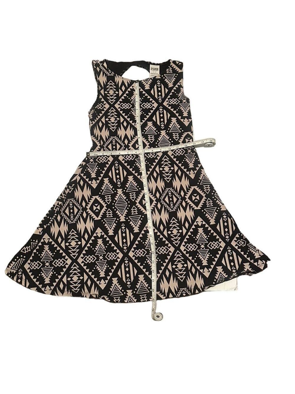 PINK Victoria's Secret Black Tan Geometric Dress Small - Picture 2 of 6